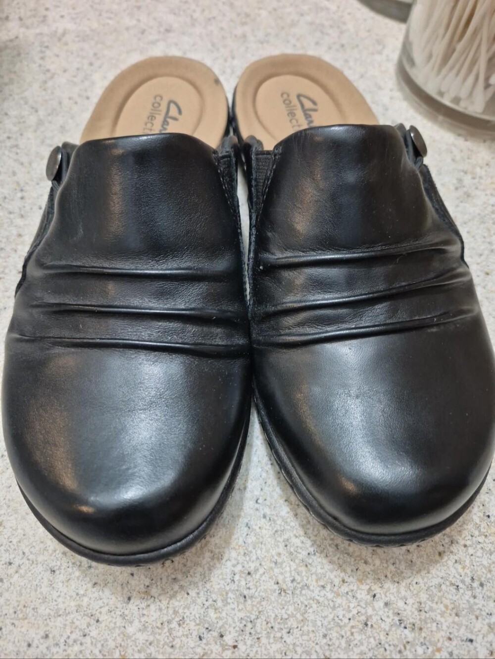 Clarks Laurieann Lux Mule Black Leather